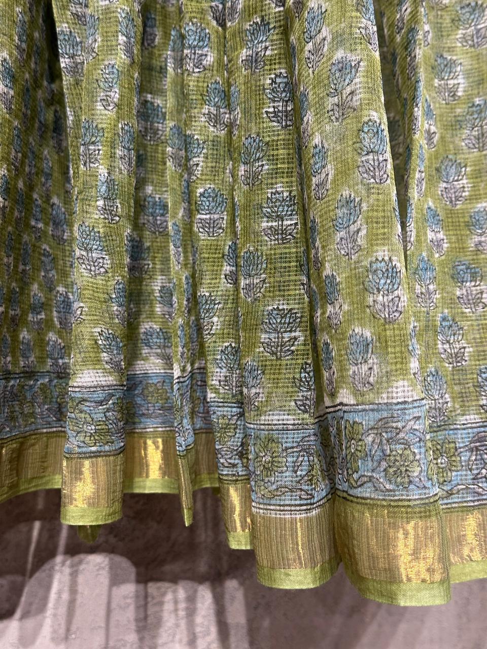 HAND BLOCK PRINTED KOTA SAREE