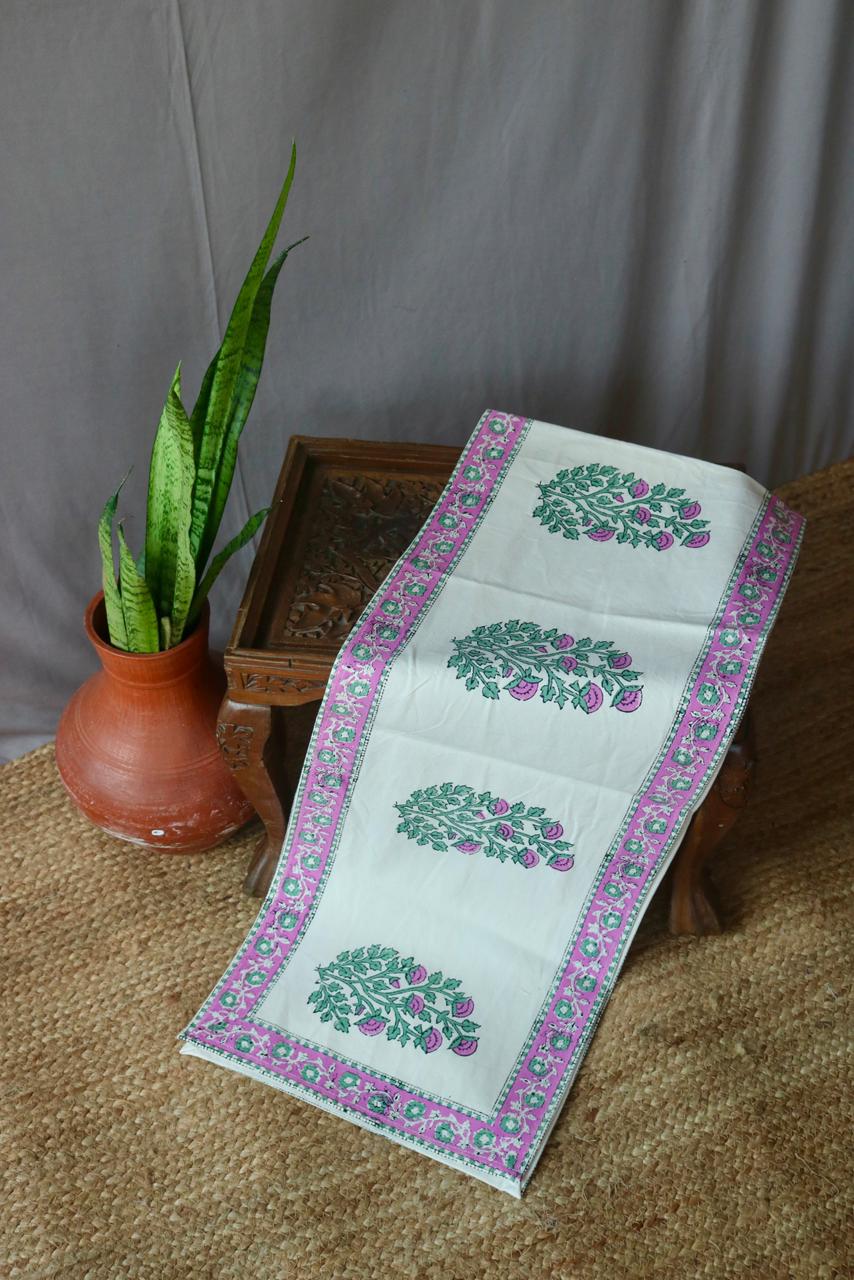 Blockprinted Table Runner-cotton