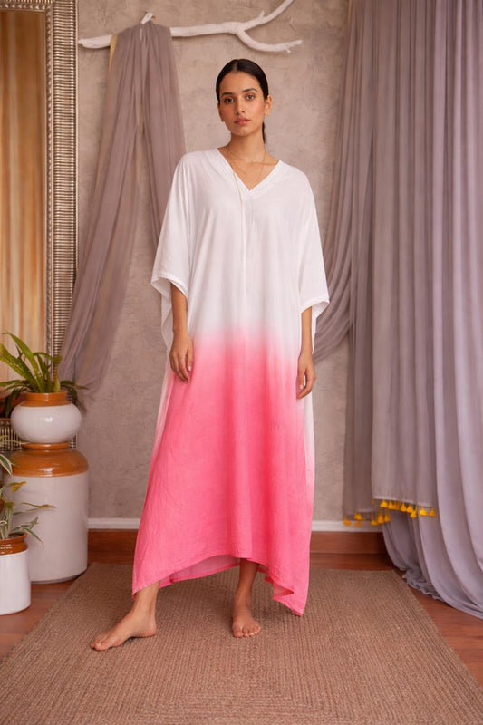 OMBRE DYED MODAL SILK KAFTAN