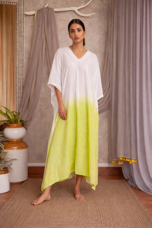 OMBRE DYED MODAL SILK KAFTAN