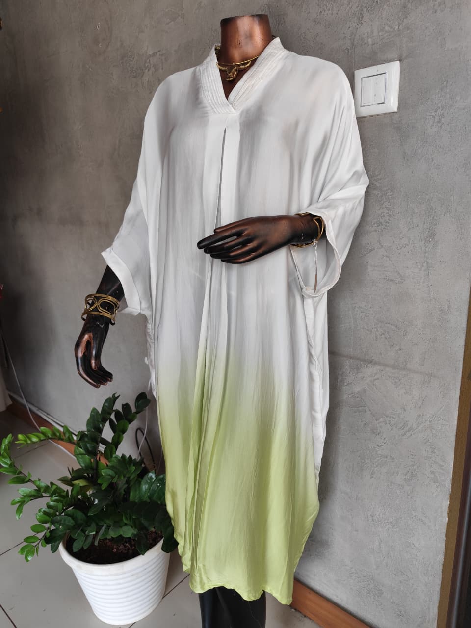 OMBRE DYED MODAL SILK KAFTAN