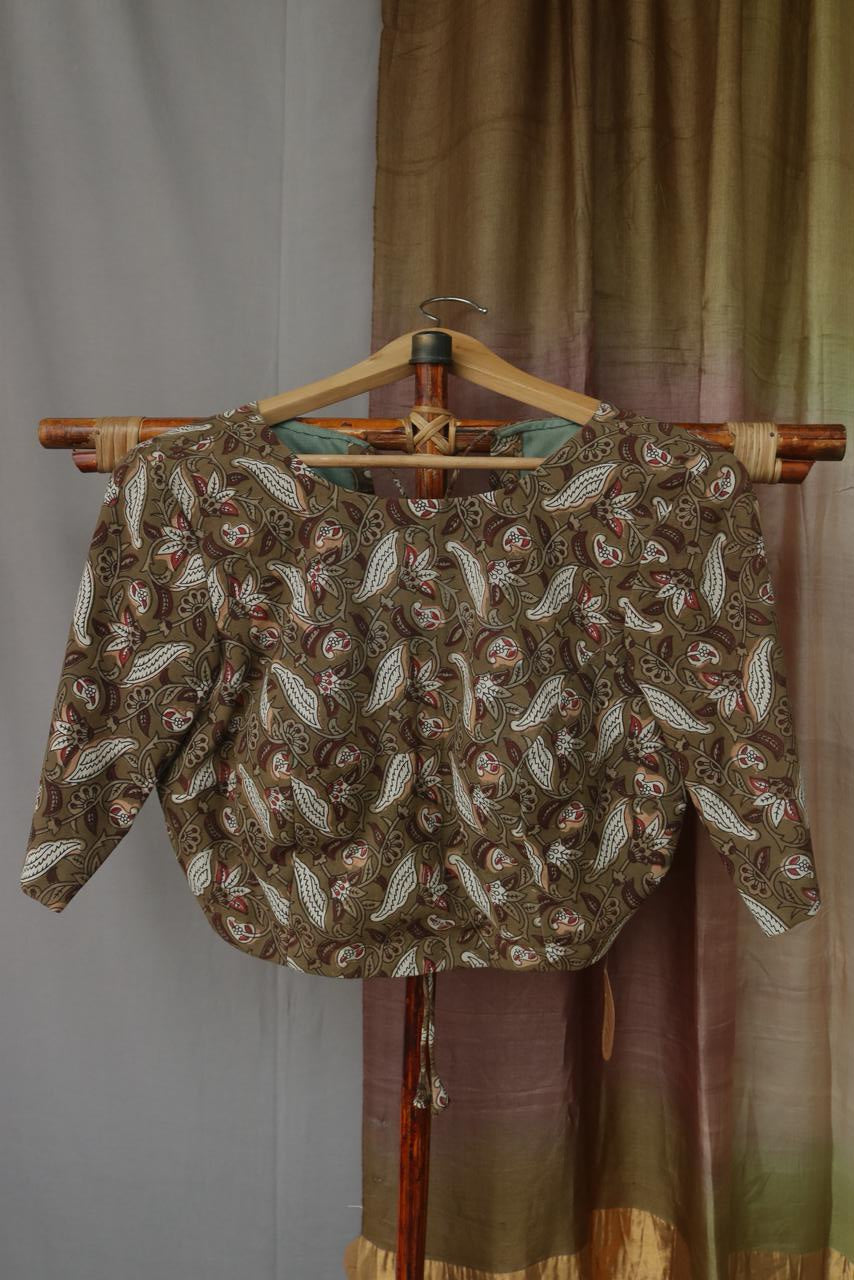 Printed cotton blouse