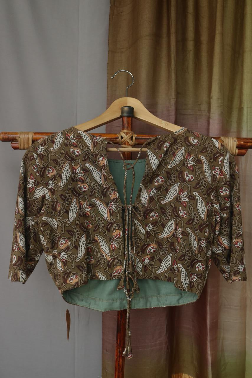 Printed cotton blouse