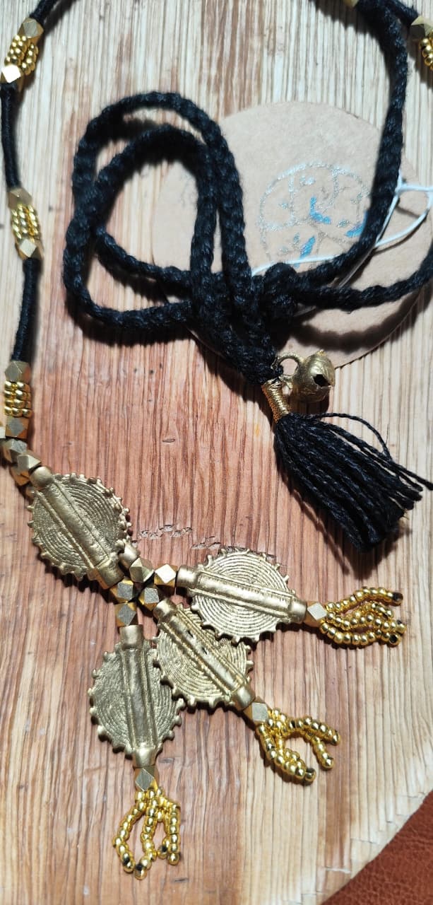 DHOKRA NECKPIECE WITH BRASS PENDENT