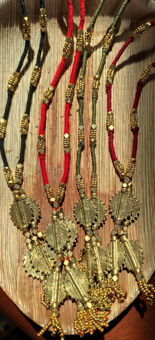 DHOKRA NECKPIECE WITH BRASS PENDENT