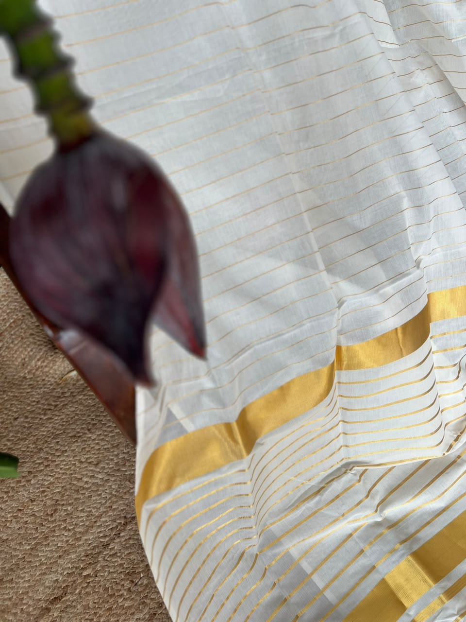 SPECIAL KATTIKARA PALLU WITH STRIPED BODY