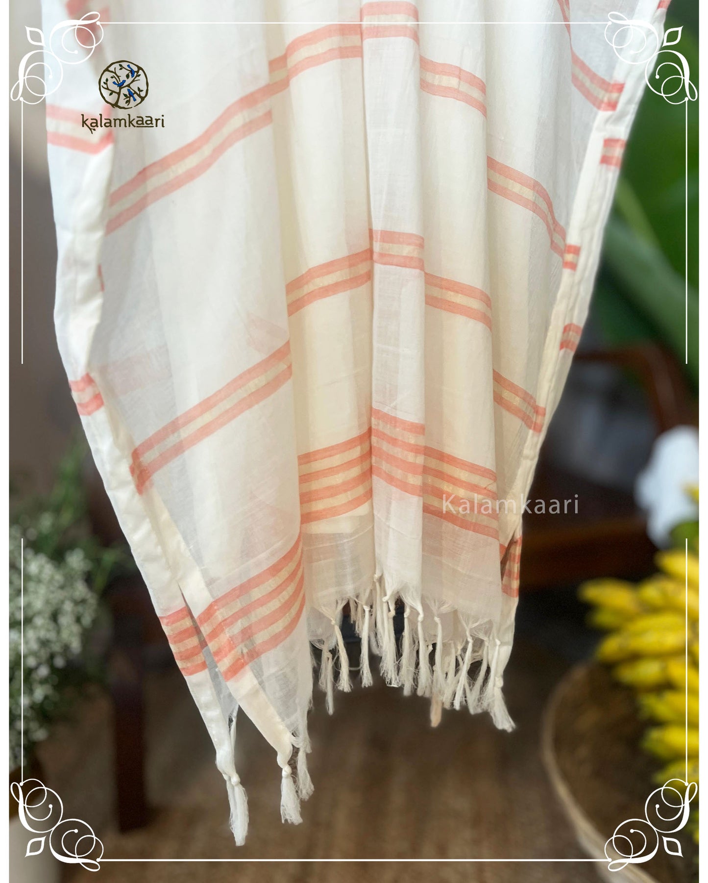 Kasavu Kaftan Dress ( Kaithari Onam)