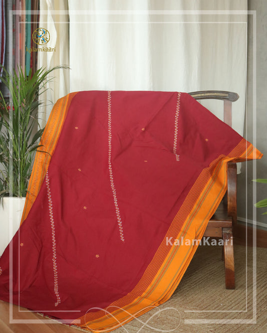 Chettinad cotton saree with embroidery(RELOVE)